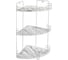 Угловая полка Raindrops White 3-х ярусная, с пластиковой вставкой, мрамор W6746-3AM 1