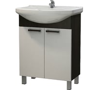 Тумба Melodia della vita Капучино NEW 65 Элеганс (без умывальника) венге темный/белый 79470