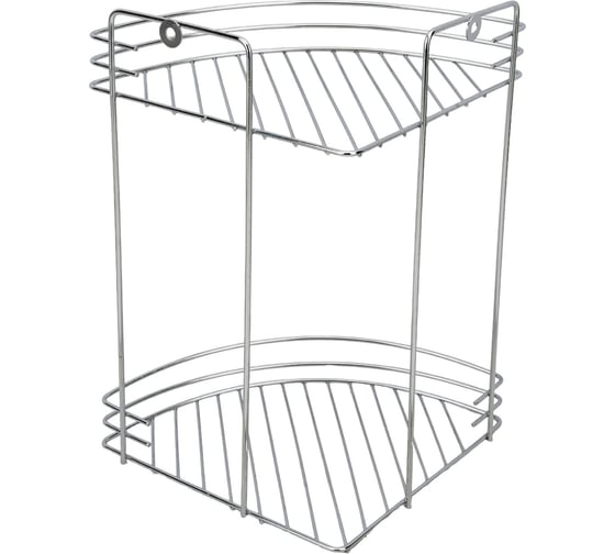 Полка для ванной комнаты Аквалиния угловая, 2-х ярусная W2672C-2