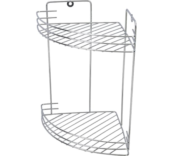 Полка для ванной комнаты Аквалиния угловая, 2-х ярусная W2672C-2