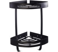 Угловая полка Аквалиния Black двойная, литая, нержавеющая сталь D68074