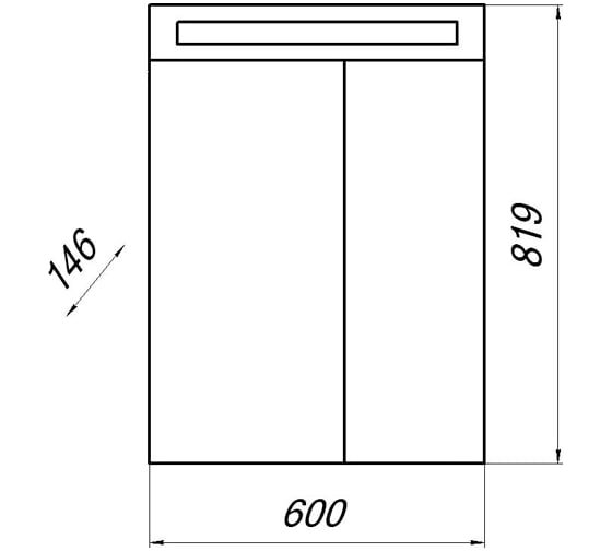 Шкаф-зеркало Melodia Модерн 60С LED белый 79614