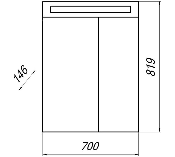 Шкаф-зеркало Melodia Модерн 70С LED белый 79618