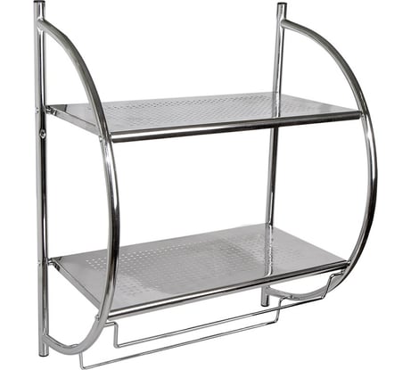 Полка для ванной Аквалиния настенная, 2-х ярусная CA-818