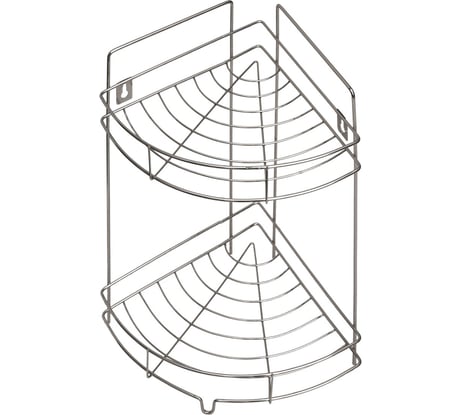 Полка для ванной комнаты Аквалиния 2-х ярусная, угловая 08.T101