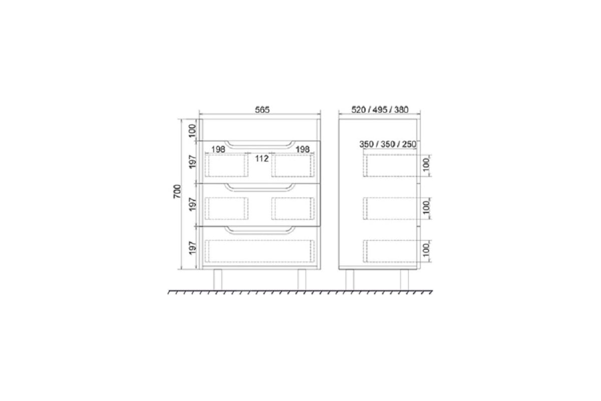 Soho 80 quadro тумба напольная