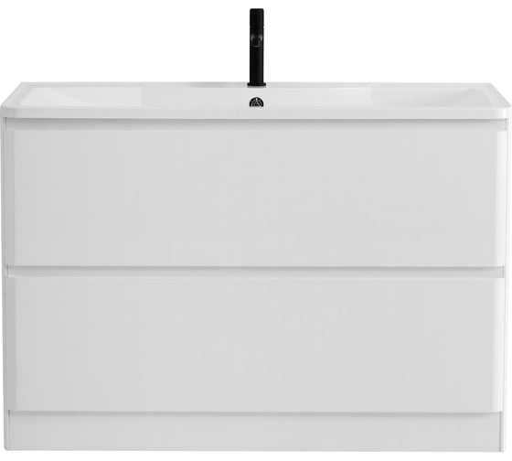 База под раковину BelBagno ALBANO напольная, с двумя выкатными ящиками, Bianco Lucido, 1200x450x810, ALBANO-1200-2C-PIA-BL