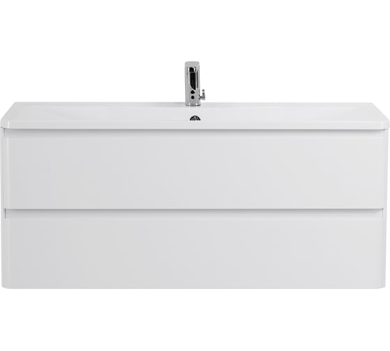 База под раковину BelBagno ALBANO подвесная, с двумя выкатными ящиками, Bianco Lucido, 1200x450x500, ALBANO-1200-2C-SO-BL