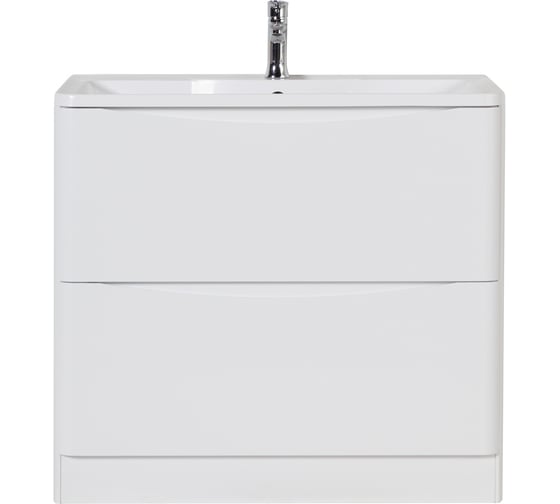 База под раковину BelBagno ACQUA напольная, с двумя выкатными ящиками, Bianco Lucido, 800x450x810, ACQUA-800-2C-PIA-BL
