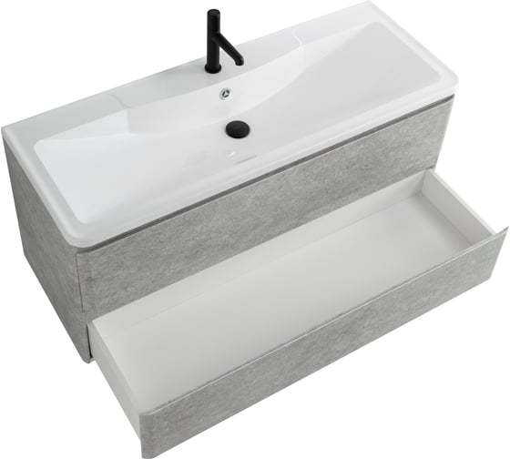 База под раковину BelBagno ALBANO подвесная, с двумя выкатными ящиками, Cemento Verona Grigio, 1200x450x500, ALBANO-1200-2C-SO-CVG