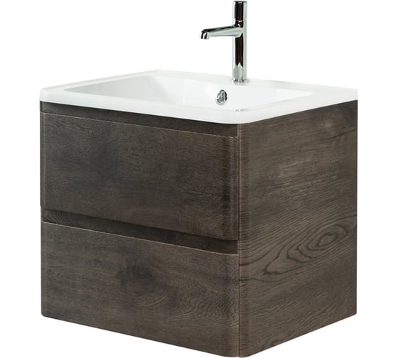 База под раковину BelBagno ALBANO подвесная, с двумя выкатными ящиками, Robere Nature Grigio, 700x450x500, ALBANO-700-2C-SO-RNG