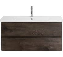 База под керамическую раковину BelBagno ALBANO-CER подвесная, с двумя выкатными ящиками, Robere Nature Grigio, 1020x444x500, ALBANO-CER-1050-2C-SO-RNG