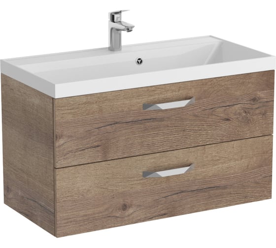 База под раковину BelBagno AURORA подвесная, с двумя выкатными ящиками, Rovere Tabacco, 900x450x500, AURORA-900-2C-SO-RT