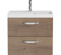 База под раковину BelBagno AURORA подвесная, с двумя выкатными ящиками, Rovere Tabacco, 600x450x500, AURORA-600-2C-SO-RT