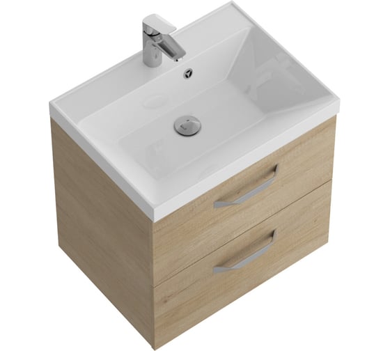База под раковину BelBagno AURORA подвесная, с двумя выкатными ящиками, Rovere Nebrasca Nature, 700x450x500, AURORA-700-2C-SO-RNN