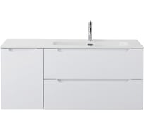 База под раковину BelBagno ETNA подвесная, с двумя выкатными ящиками и одной распашной дверцей, правосторонняя Bianco Lucido,1209x462x500, ETNA-1200-2C-1A-SO-BL-R