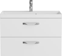 База под раковину BelBagno AURORA подвесная, с двумя выкатными ящиками, Bianco Lucido, 800x450x500, AURORA-800-2C-SO-BL
