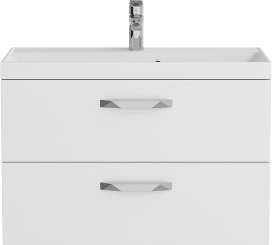 База под раковину BelBagno AURORA подвесная, с двумя выкатными ящиками, Bianco Lucido, 800x450x500, AURORA-800-2C-SO-BL