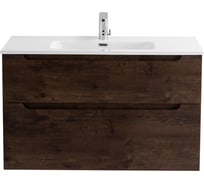 База под раковину BelBagno ETNA-H60 подвесная, с двумя выкатными ящиками, с доводчиками, Rovere Moro, 1000x455x600, ETNA-H60-1000-2C-SO-RW-P