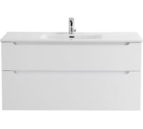 База под раковину BelBagno ETNA-H60 подвесная, с двумя выкатными ящиками, с доводчиками, Bianco Lucido, 1200x455x600, ETNA-H60-1200-2C-SO-BL-P