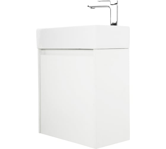 База под раковину BelBagno KRAFT MINI подвесная, с распашной дверцей, левосторонняя, Bianco Opaco, 494x256x500, KRAFT MINI-500/260-1A-SO-BO-L