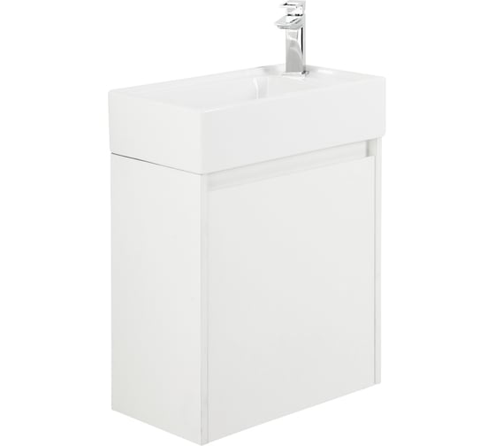 База под раковину BelBagno KRAFT MINI подвесная, с распашной дверцей, левосторонняя, Bianco Opaco, 494x256x500, KRAFT MINI-500/260-1A-SO-BO-L