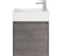 База под раковину BelBagno KRAFT MINI подвесная, с распашной дверцей, левосторонняя, Cemento Grigio, 494x256x490, KRAFT MINI-500/260-1A-SO-CG-L
