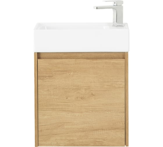 База под раковину BelBagno KRAFT MINI подвесная, с распашной дверцей, левосторонняя, Rovere Nebrasca Nature, 494x256x500, KRAFT MINI-500/260-1A-SO-RNN-L