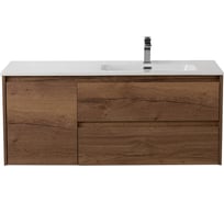 База под раковину BelBagno KRAFT подвесная, с двумя выкатными ящиками, одной распашной дверцей, правосторонняя Rovere Tabacco,1000x460x500, KRAFT-1000-2C-1A-SO-RT-R