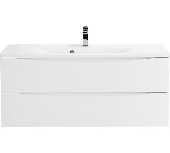 База под раковину BelBagno MARINO подвесная, с двумя выкатными ящиками, Bianco Opaco, 1100x450x500, MARINO-1100-2C-SO-BO-P