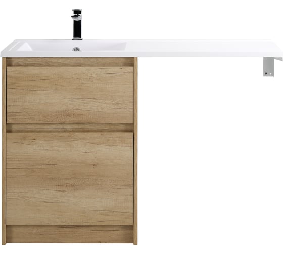 База под раковину BelBagno KRAFT-LVD напольная, с двумя выкатными ящиками, Rovere Nebrasca Nature, 580x480x855, KRAFT-LVD-580/1200-2C-PIA-RNN
