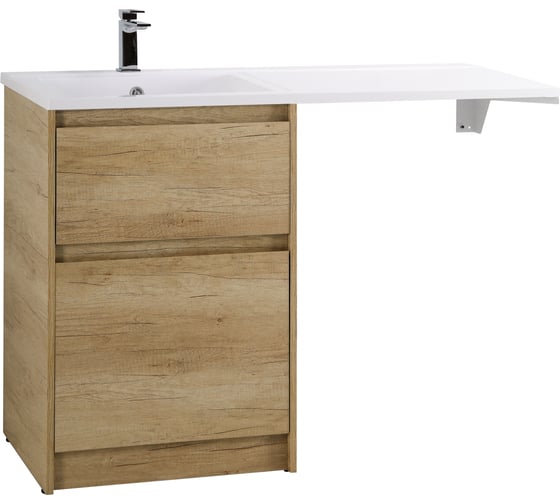 База под раковину BelBagno KRAFT-LVD напольная, с двумя выкатными ящиками, Rovere Nebrasca Nature, 580x480x855, KRAFT-LVD-580/1200-2C-PIA-RNN