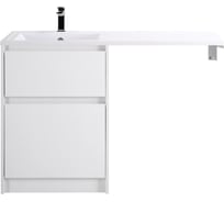 База под раковину BelBagno KRAFT-LVD напольная, с двумя выкатными ящиками, Bianco Opaco, 580x480x855, KRAFT-LVD-580/1200-2C-PIA-BO
