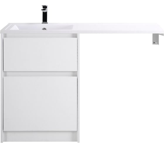 База под раковину BelBagno KRAFT-LVD напольная, с двумя выкатными ящиками, Bianco Opaco, 580x480x855, KRAFT-LVD-580/1200-2C-PIA-BO