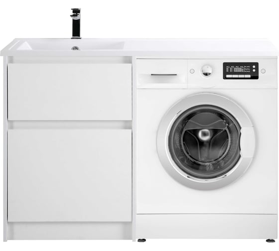 База под раковину BelBagno KRAFT-LVD напольная, с двумя выкатными ящиками, Bianco Opaco, 580x480x855, KRAFT-LVD-580/1200-2C-PIA-BO