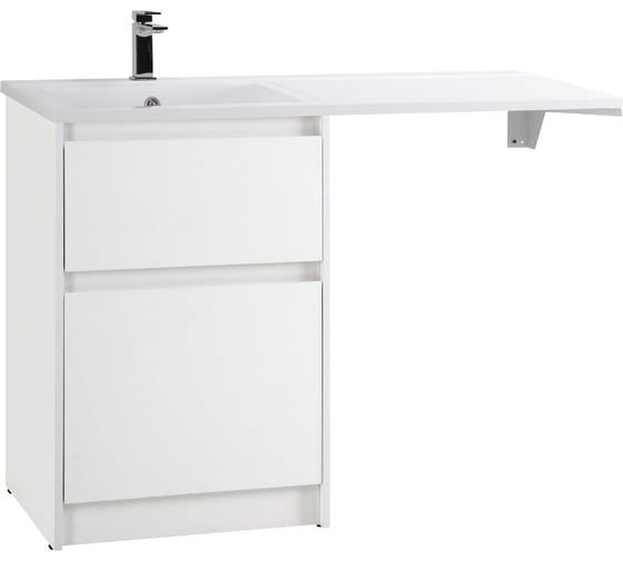 База под раковину BelBagno KRAFT-LVD напольная, с двумя выкатными ящиками, Bianco Opaco, 580x480x855, KRAFT-LVD-580/1200-2C-PIA-BO