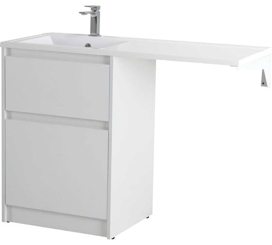 База под раковину BelBagno KRAFT-LVD напольная, с двумя выкатными ящиками, Bianco Opaco, 580x480x855, KRAFT-LVD-580/1200-2C-PIA-BO