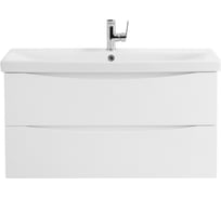 База под раковину BelBagno MARINO-CER подвесная, с двумя выкатными ящиками, Bianco Opaco, 964x440x500, MARINO-CER-1000-2C-SO-BO-P