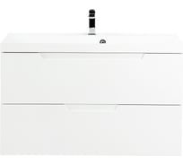 База под раковину BelBagno VITTORIA подвесная, с двумя выкатными ящиками, Bianco Lucido, 1000x450x570, VITTORIA-1000-2C-SO-BL