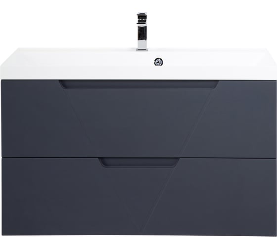 База под раковину BelBagno VITTORIA подвесная, с двумя выкатными ящиками, Grigio Opaco, 1000x450x570, VITTORIA-1000-2C-SO-GO-P