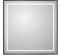Зеркало в алюминиевой раме со встроенным светильником, сенсорным выключателем и подогревом BelBagno 800x32x800 мм SPC-KRAFT-800-800-LED-TCH-WARM-NERO