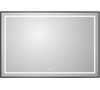Зеркало в алюминиевой раме со встроенным светильником, сенсорным выключателем и подогревом BelBagno 1200x32x800 мм SPC-KRAFT-1200-800-LED-TCH-WARM-NERO