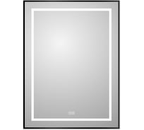 Зеркало в алюминиевой раме со встроенным светильником, сенсорным выключателем и подогревом BelBagno 600x32x800 мм SPC-KRAFT-600-800-LED-TCH-WARM-NERO