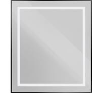 Зеркало в алюминиевой раме со встроенным светильником и сенсорным выключателем по периметру рамы BelBagno 700x800x32 мм SPC-KRAFT-700-800-SENS-NERO