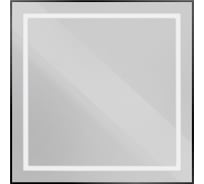 Зеркало в алюминиевой раме со встроенным светильником и сенсорным выключателем по периметру рамы BelBagno 800x800x32 мм SPC-KRAFT-800-800-SENS-NERO