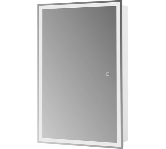 Зеркальный шкаф BelBagno с одной распашной дверью, с двумя стеклянными полками, со встроенной подсветкой и сенсорным выключателем SPC-GRT-500/800-1A-LED-TCH
