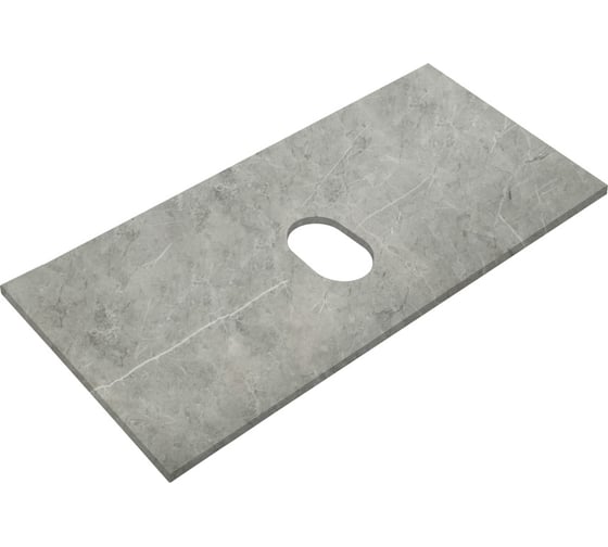 Столешница BelBagno из керамогранита, без отверстия под смеситель 1000x460 Marmo Grigio Lucido KEP-100-MGL-W0
