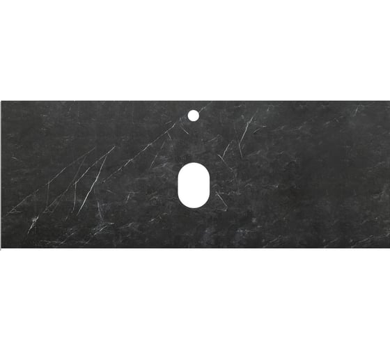 Столешница BelBagno из керамогранита 1204x462 Marmo Nero Opaco KEP-120-MNO 1