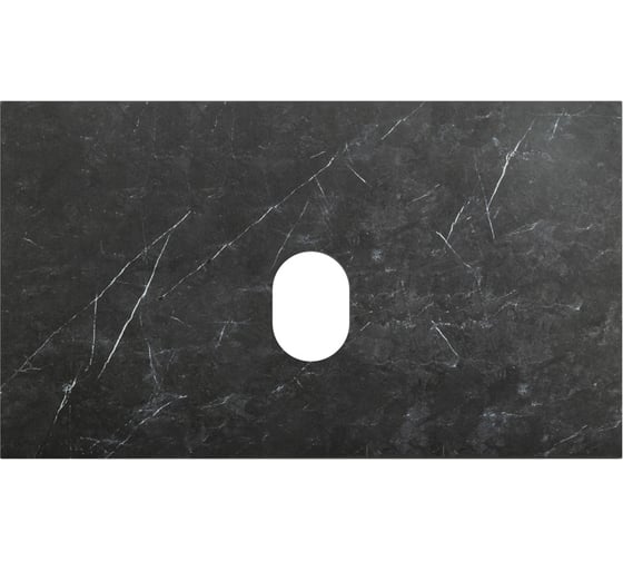 Столешница BelBagno из керамогранита, без отверстия под смеситель 800x460 Marmo Nero Opaco KEP-80-MNO-W0 1