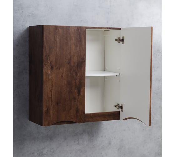 Шкаф подвесной BelBagno FLY-MARINO с двумя распашными дверцами с доводчиками, двойной, Rovere Moro, 700x300x750, FLY-MARINO-700-2A-SC-RW-P